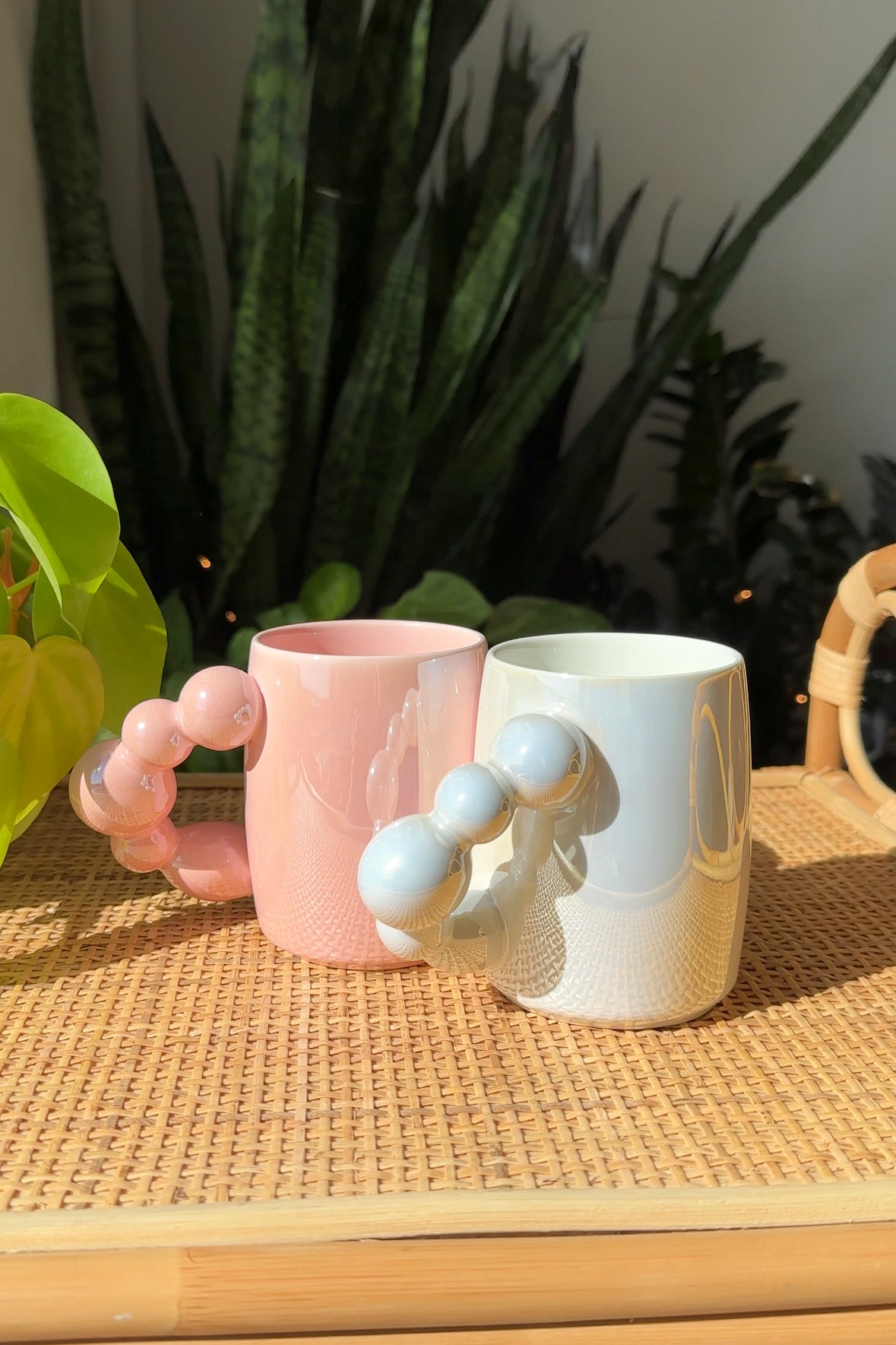 Bubble Handle Ceramic Mug