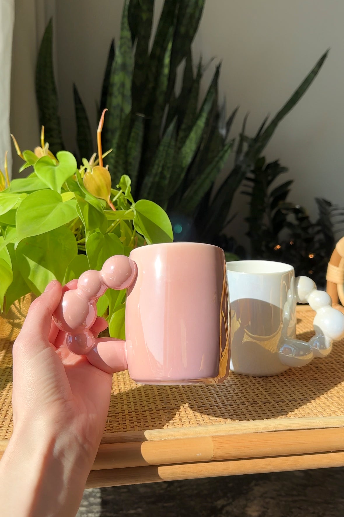 Bubble Handle Ceramic Mug