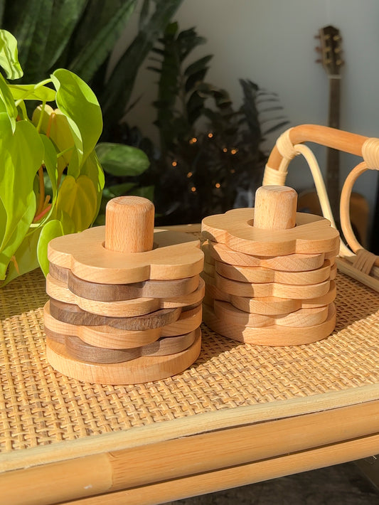 Wooden Flower Coasters